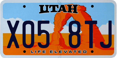 UT license plate X058TJ