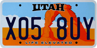 UT license plate X058UY