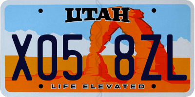 UT license plate X058ZL
