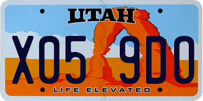 UT license plate X059DO