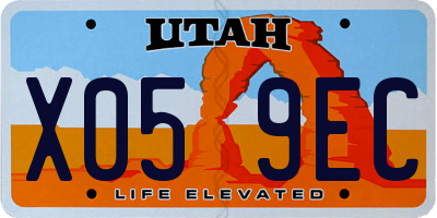 UT license plate X059EC