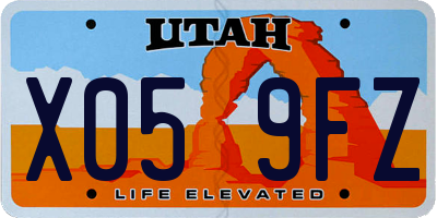 UT license plate X059FZ