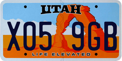 UT license plate X059GB