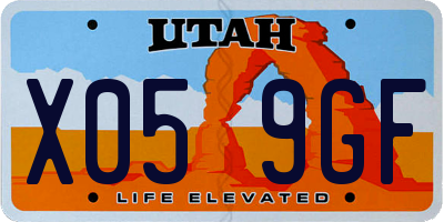 UT license plate X059GF