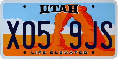 UT license plate X059JS