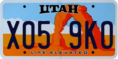 UT license plate X059KO