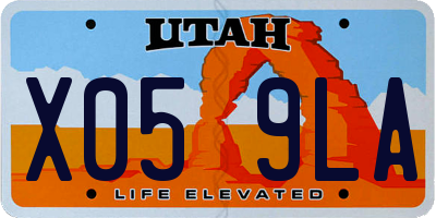 UT license plate X059LA