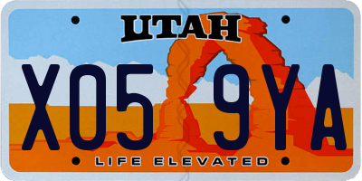 UT license plate X059YA