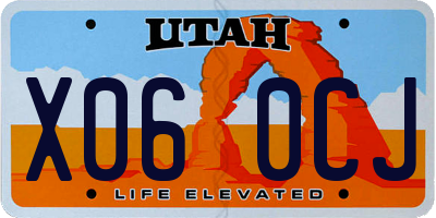 UT license plate X060CJ