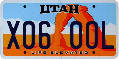 UT license plate X060OL