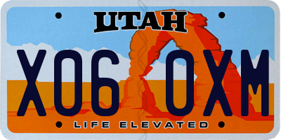 UT license plate X060XM