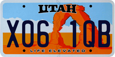 UT license plate X061QB