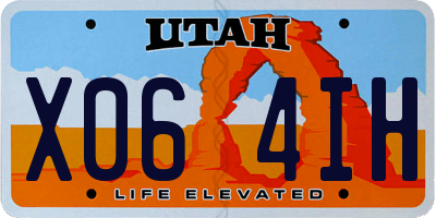 UT license plate X064IH