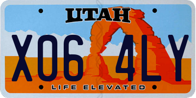 UT license plate X064LY
