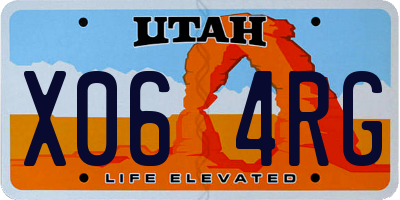 UT license plate X064RG