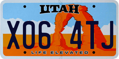 UT license plate X064TJ