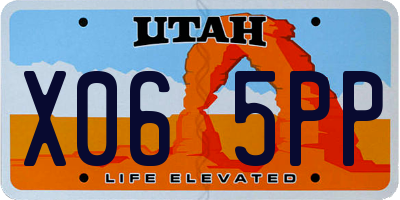 UT license plate X065PP