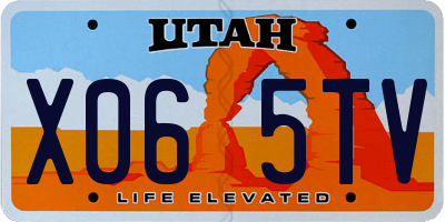 UT license plate X065TV