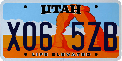 UT license plate X065ZB
