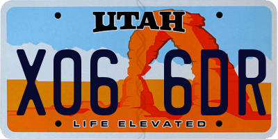 UT license plate X066DR
