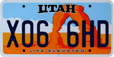 UT license plate X066HD
