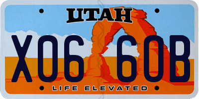UT license plate X066OB