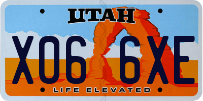 UT license plate X066XE
