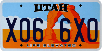 UT license plate X066XO