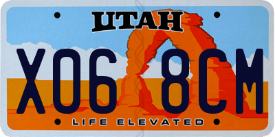UT license plate X068CM