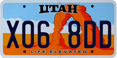 UT license plate X068DD