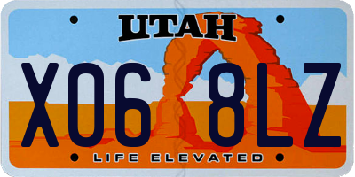 UT license plate X068LZ