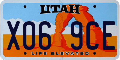 UT license plate X069CE