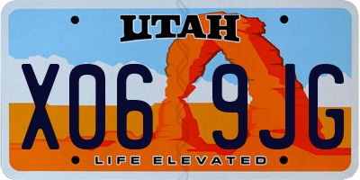 UT license plate X069JG
