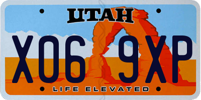 UT license plate X069XP