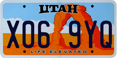UT license plate X069YQ