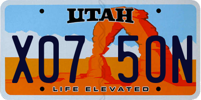 UT license plate X075ON