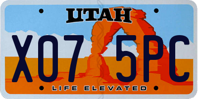 UT license plate X075PC