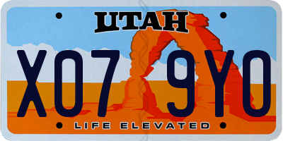 UT license plate X079YO