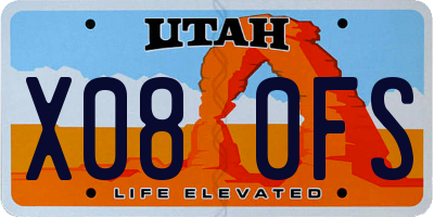 UT license plate X080FS