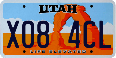 UT license plate X084CL