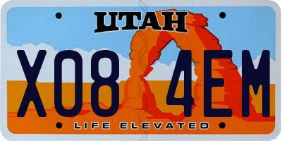 UT license plate X084EM