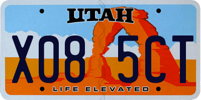 UT license plate X085CT