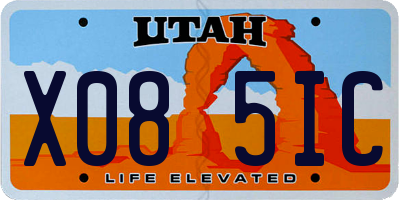 UT license plate X085IC