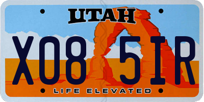 UT license plate X085IR
