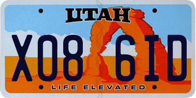 UT license plate X086ID