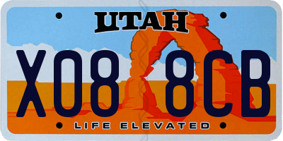 UT license plate X088CB
