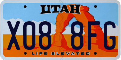 UT license plate X088FG