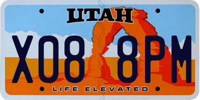 UT license plate X088PM