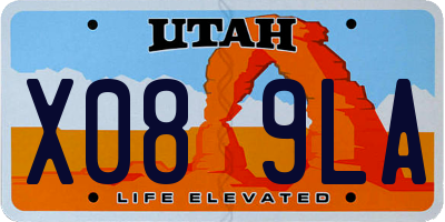 UT license plate X089LA