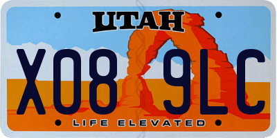 UT license plate X089LC